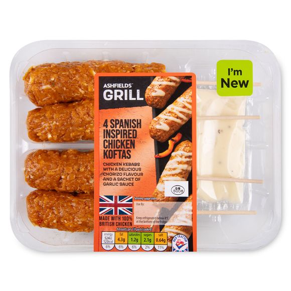 Ashfields Spanish Inspired Chicken Koftas 360g/4 Pack